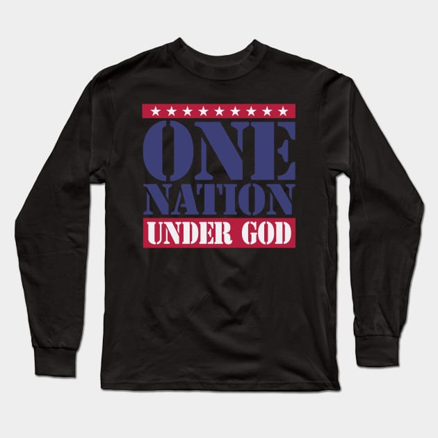 ONE NATION UNDER GOD Long Sleeve T-Shirt by HelloShop88